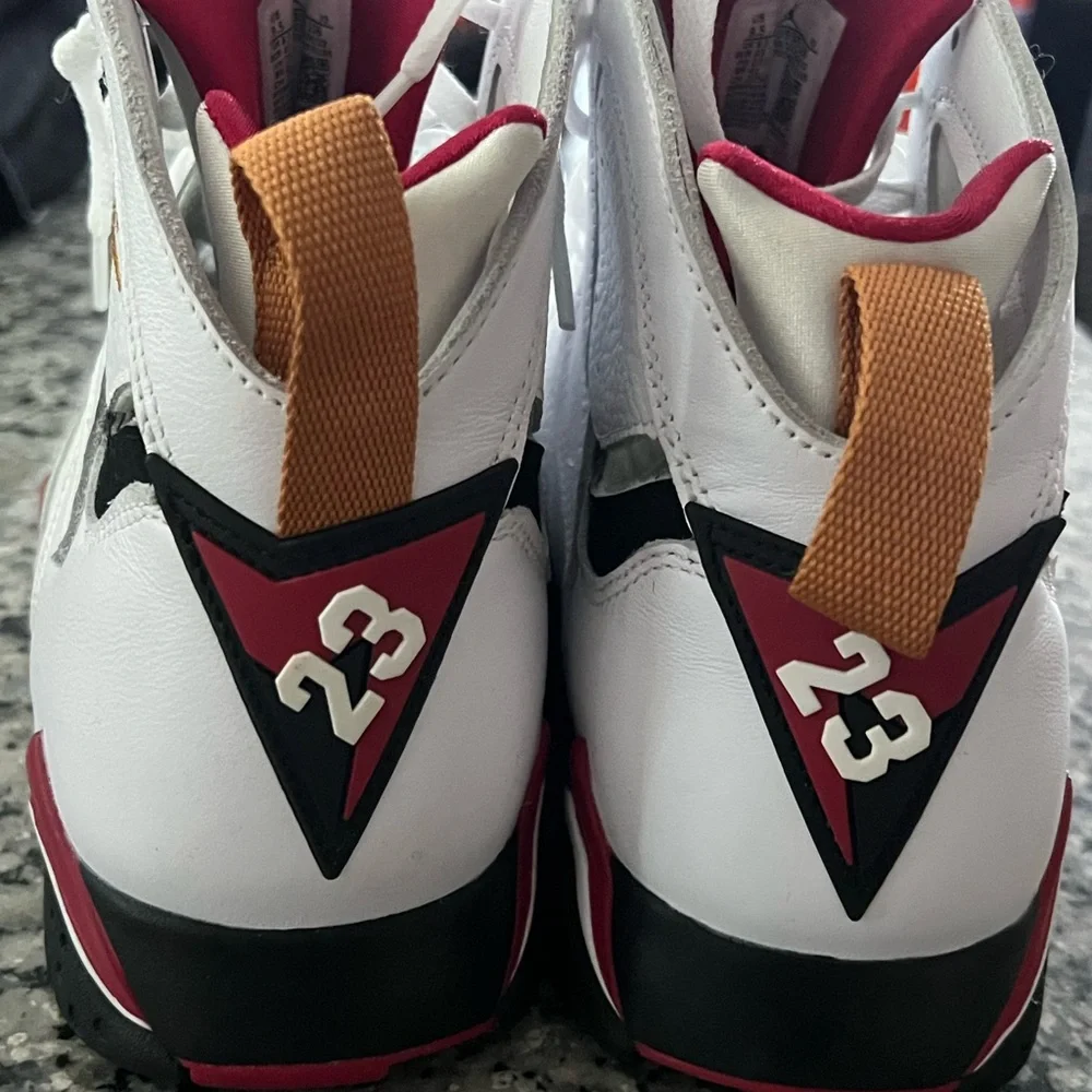 Jordan Kids White/Maroon/Gold Retro Basketball Sneakers